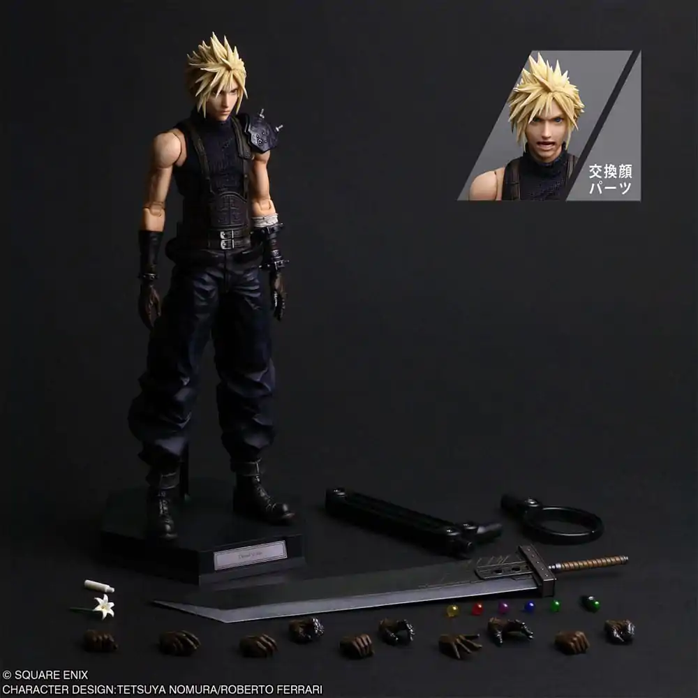 Final Fantasy VII Rebirth Play Arts Shin akcijska figura Cloud Strife 27 cm fotografija izdelka