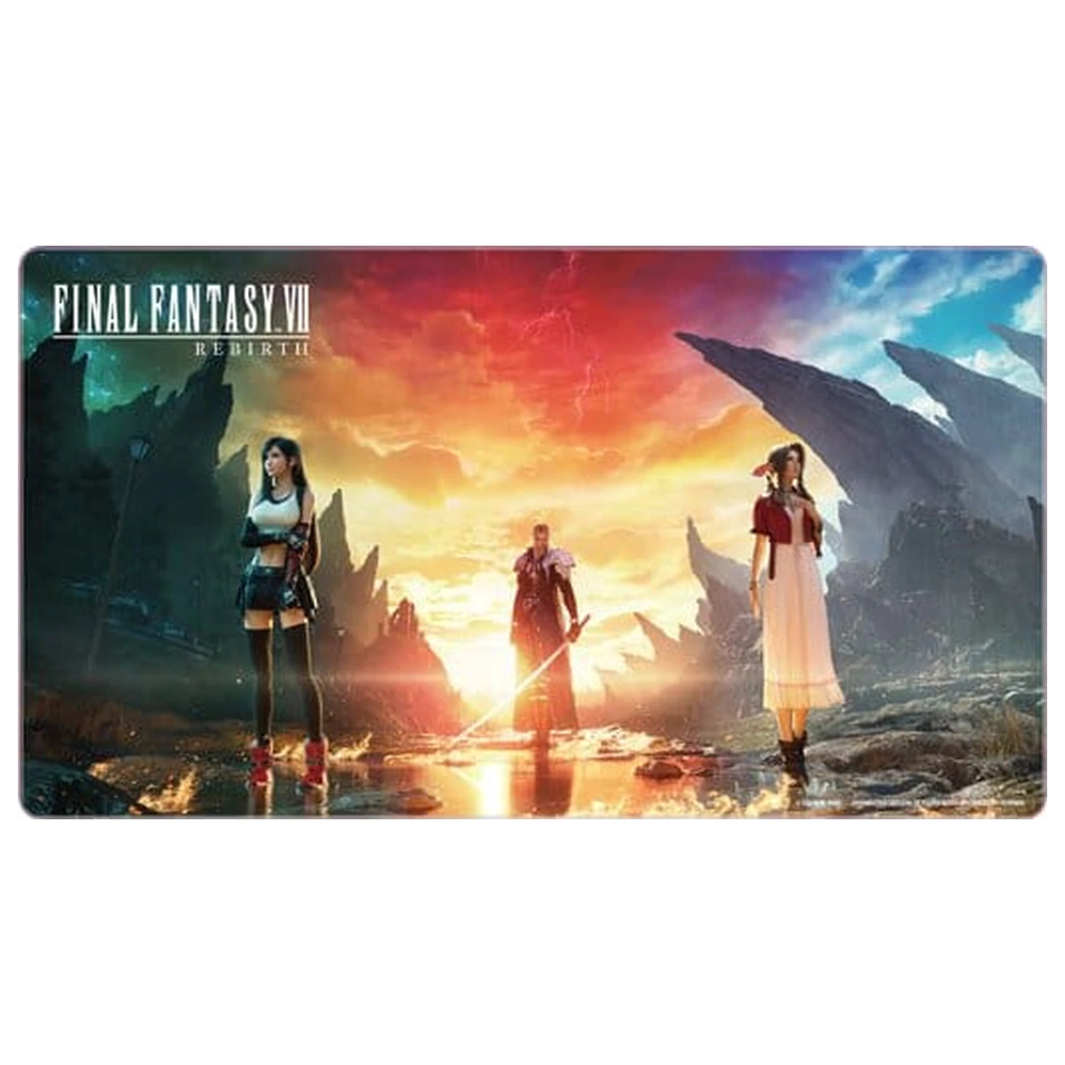 Final Fantasy VII Rebirth Playmat Key Art 61 x 34 cm fotografija izdelka