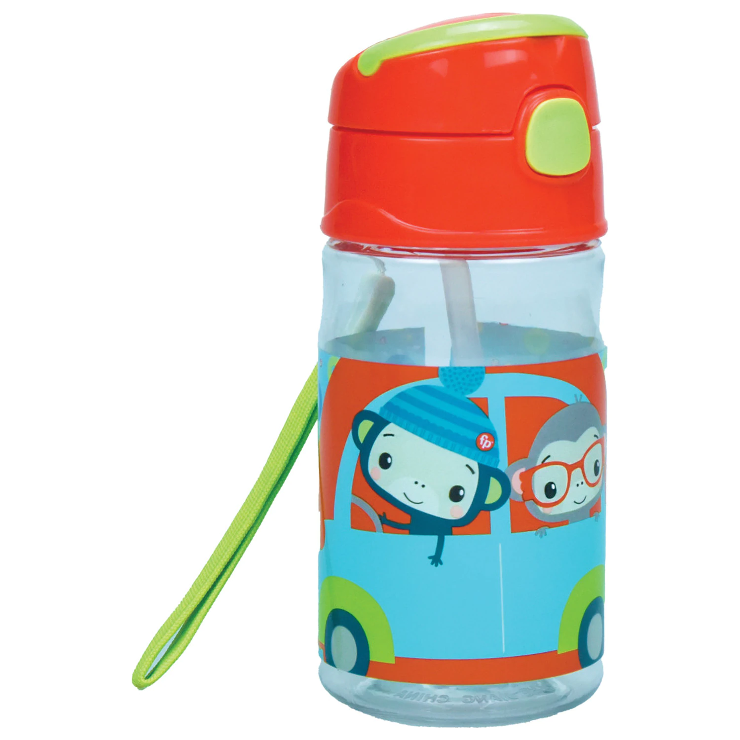 Fisher-Price Živali Avto Plastična slamica steklenička s kavljem 350 ml fotografija izdelka