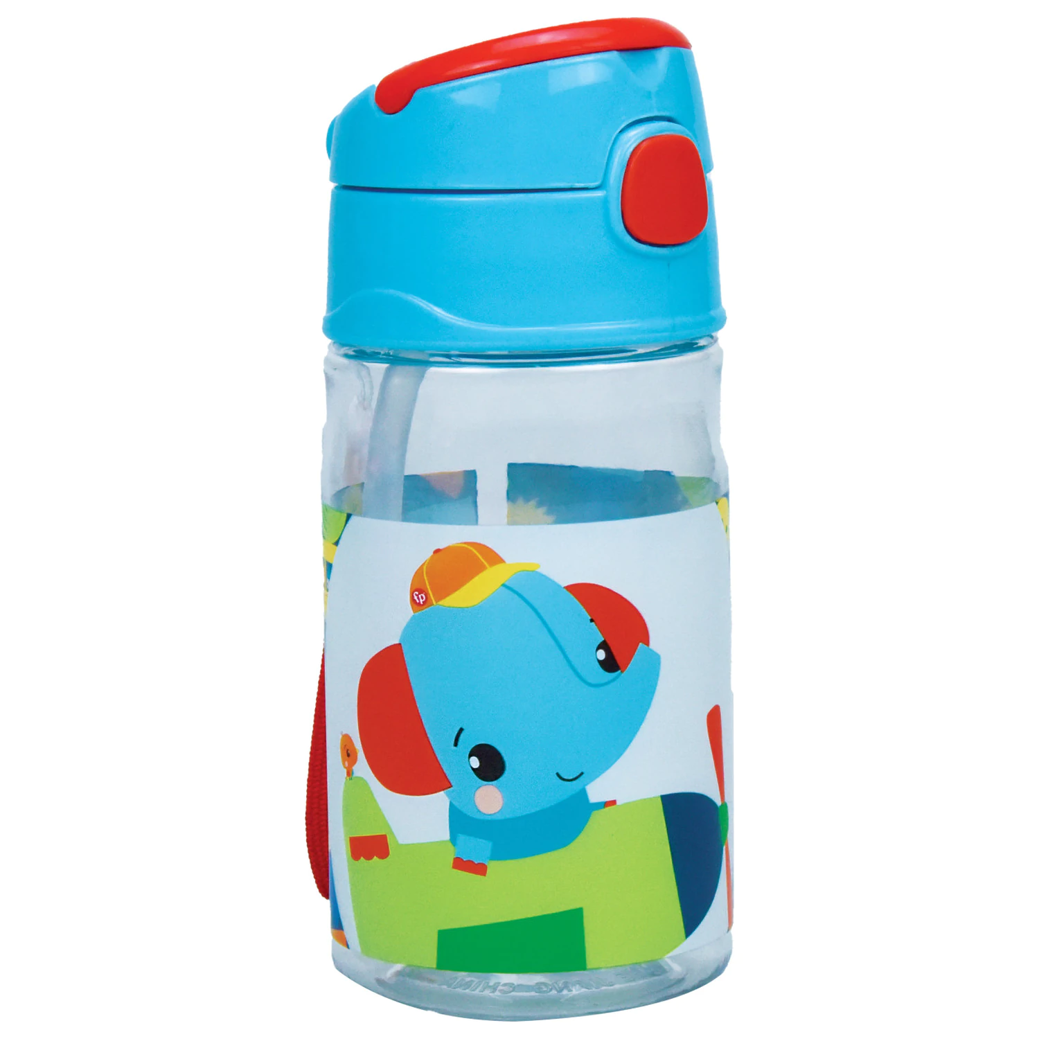 Fisher-Price Animals Fly plastična steklenička s slamico s sponko 350 ml fotografija izdelka