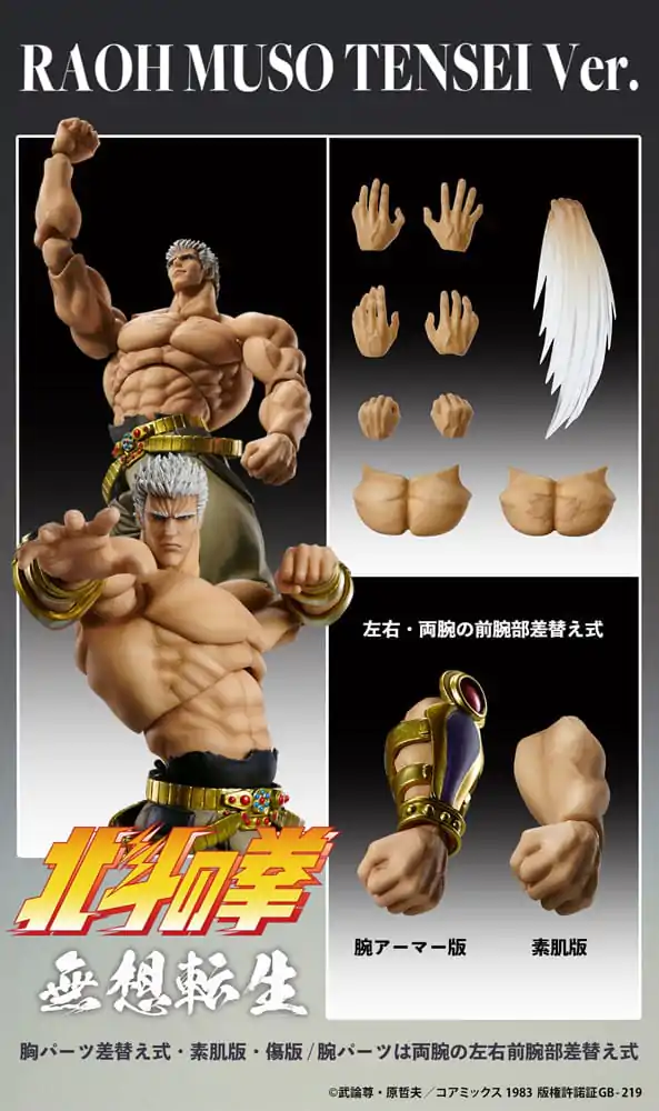 Fist of the North Star akcijska figura Raoh Muso Tensei Ver. 21 cm fotografija izdelka