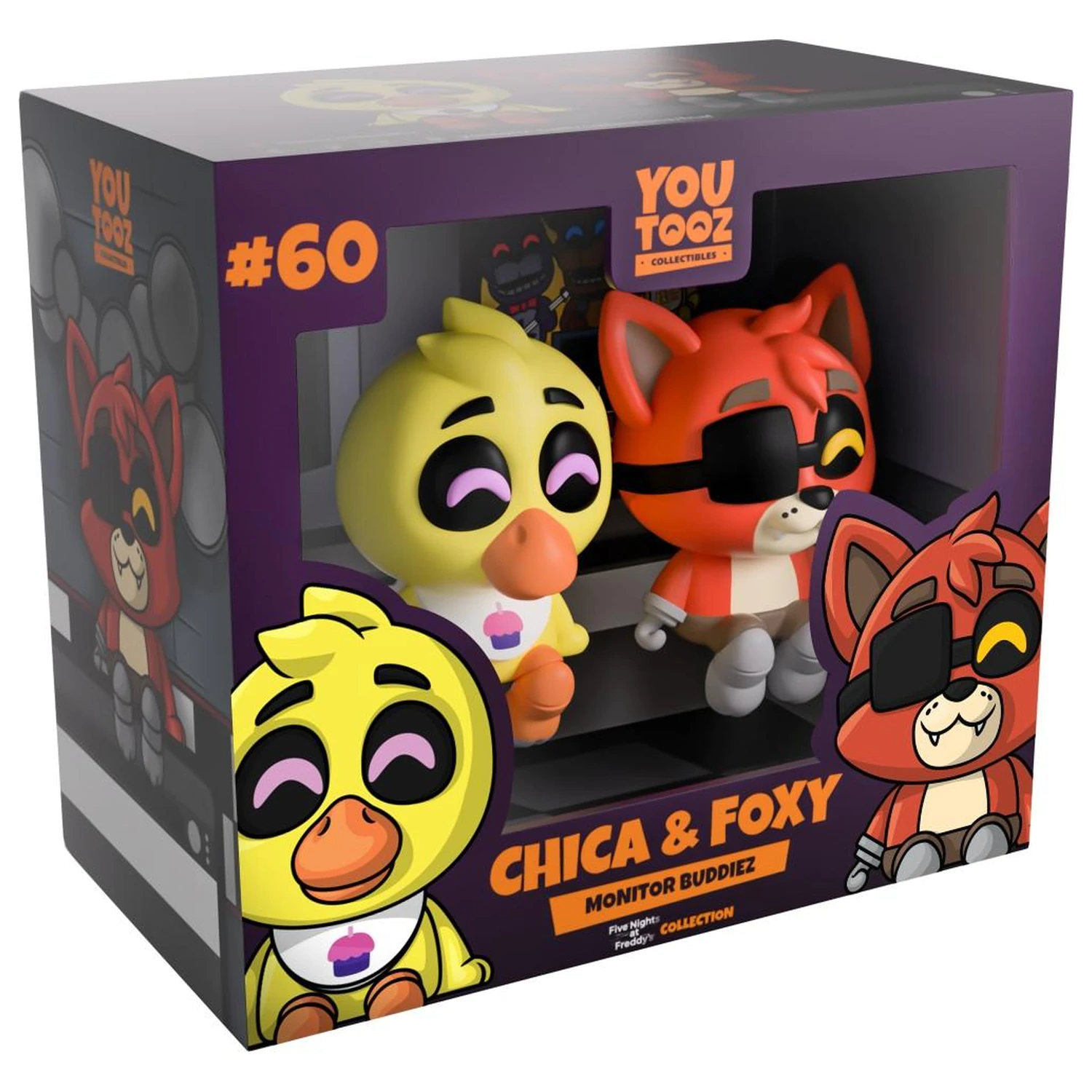 Five Nights at Freddy's Chica & Foxy Monitor Buddiez figurici 6 cm fotografija izdelka