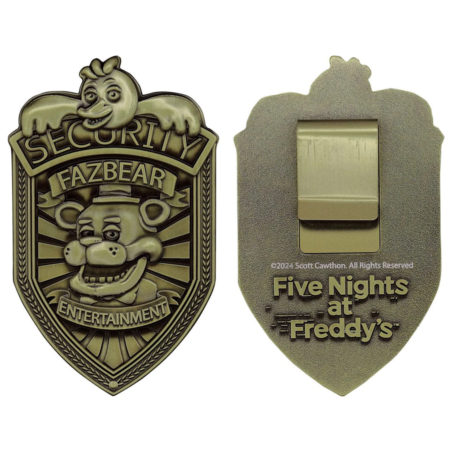 Five Nights at Freddy´s Replika varnostne značke antična medeninasta izdaja fotografija izdelka