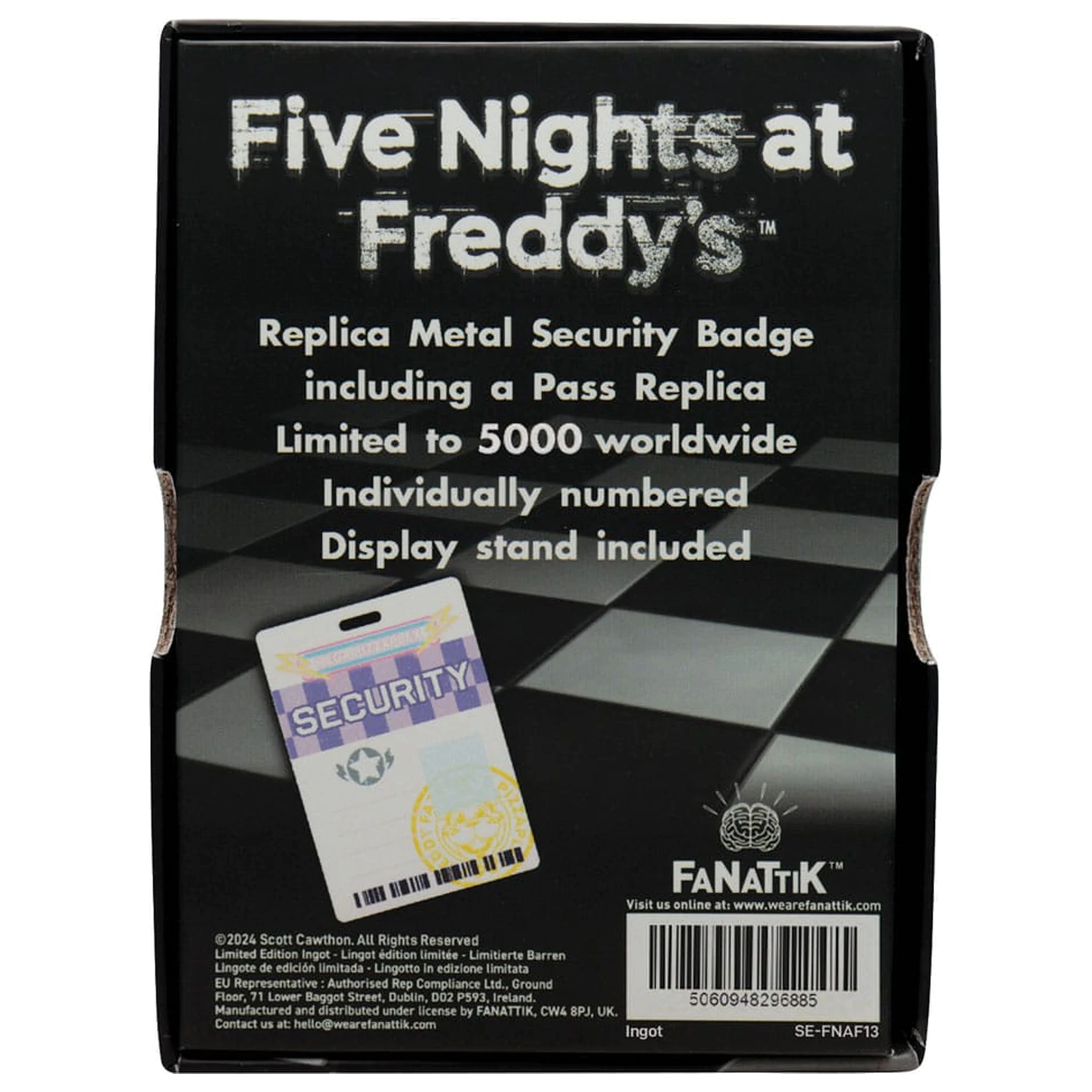 Five Nights at Freddy´s Replika varnostne značke antična medeninasta izdaja fotografija izdelka