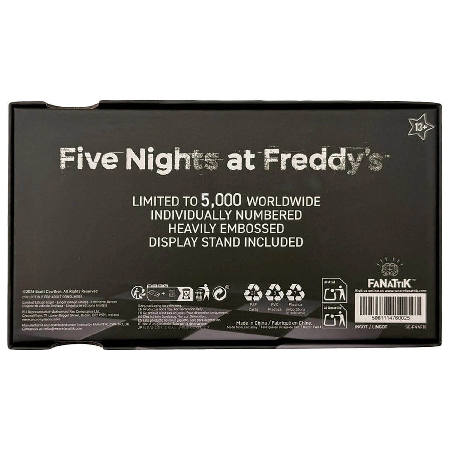 Five Nights at Freddy’s Replika Pizzaplex Opening Night Vstopnica Omejena izdaja fotografija izdelka