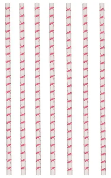 Flamingo papirnate slamice, 12-delni set fotografija izdelka