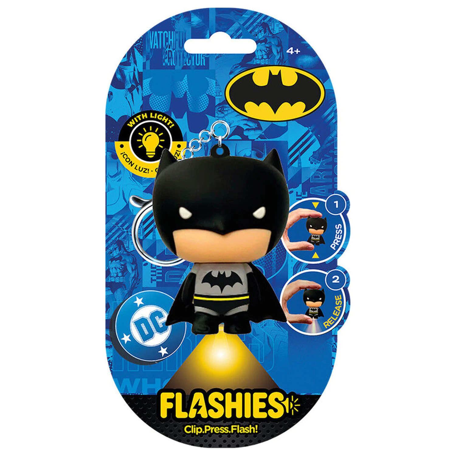 Flashies DC Comics Batman 3D obesek za ključe z LED svetilko fotografija izdelka