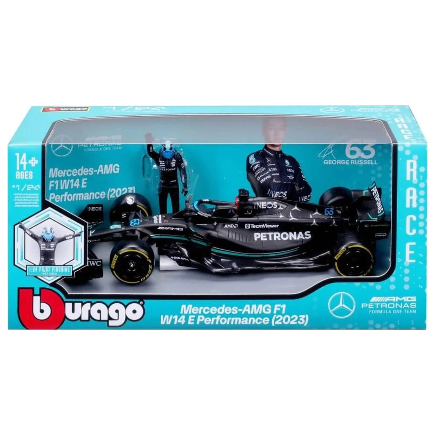 Formula 1 F1 Mercedes W14 E Perf. 2023 Hamilton – Die-cast model 1/24 fotografija izdelka