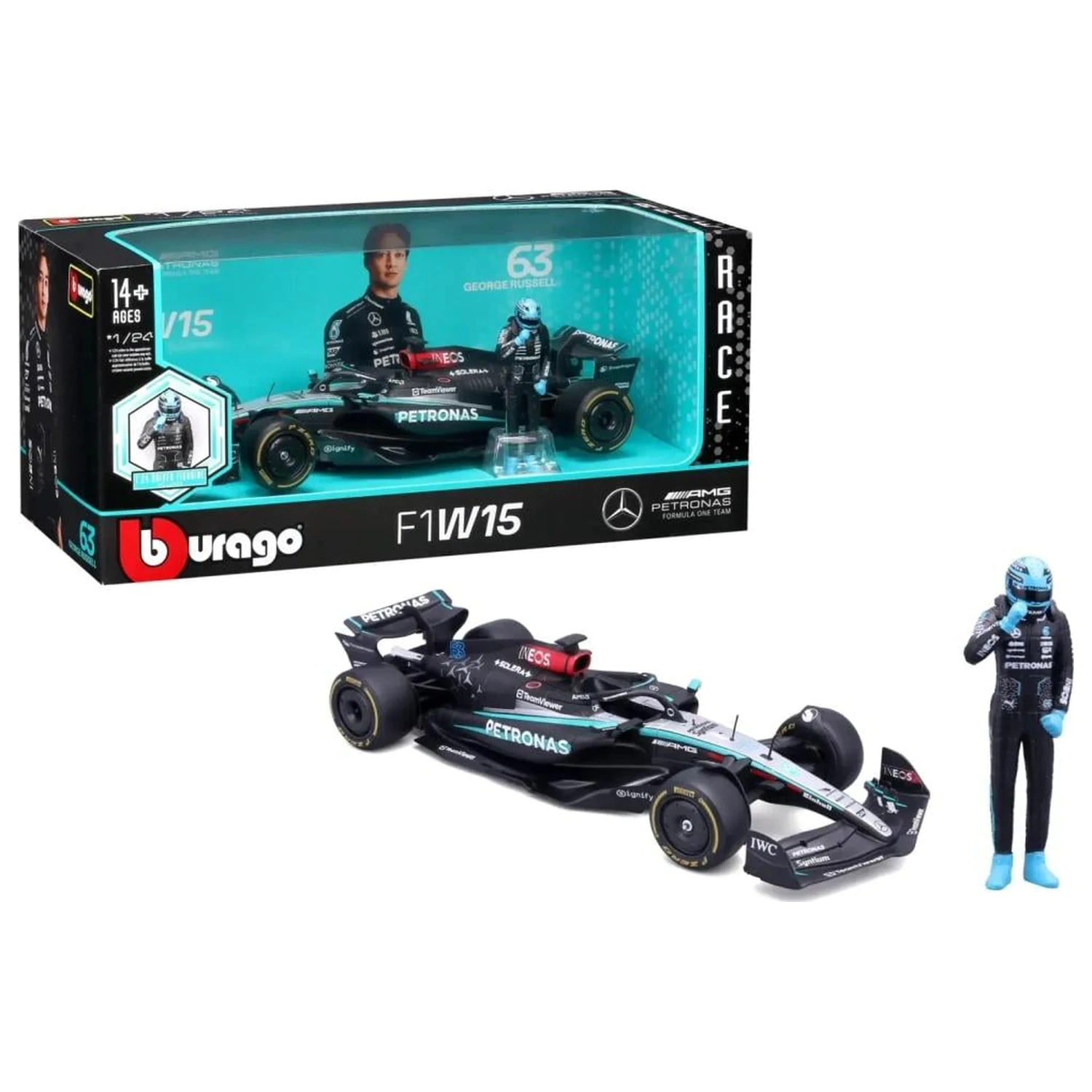 Formula 1 F1 Mercedes W15 E Perf. 2023 Russell model die-cast 1/24 fotografija izdelka