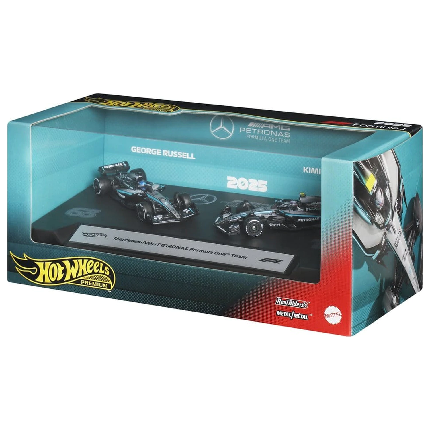 Formula 1 Hot Wheels Premium kovinska modelna vozila 2-paket 1:64 Team Mercedes-AMG PETRONAS fotografija izdelka