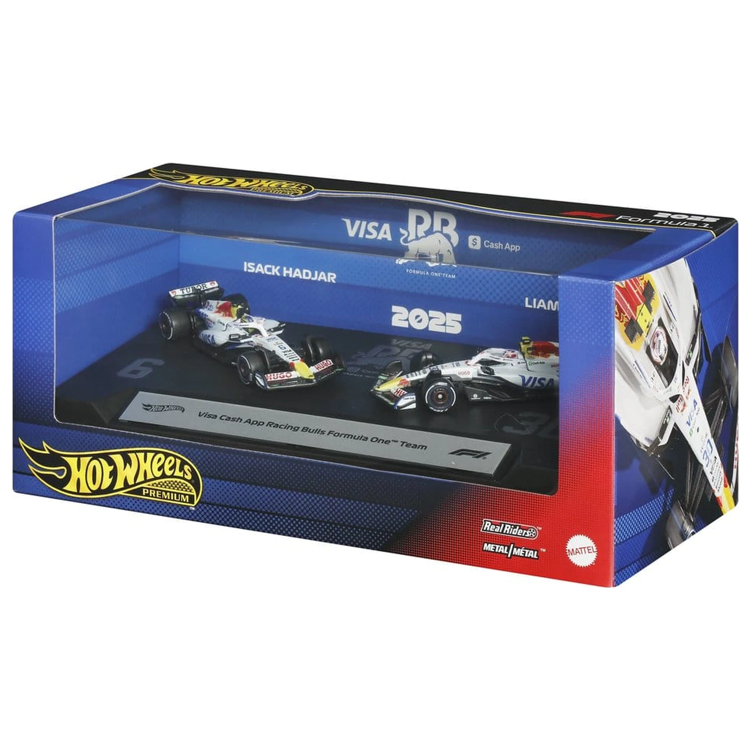 Formula 1 Hot Wheels Premium kovinski model vozila, komplet 2-ih, 1:64 Team Visa Cash App Racing Bulls fotografija izdelka