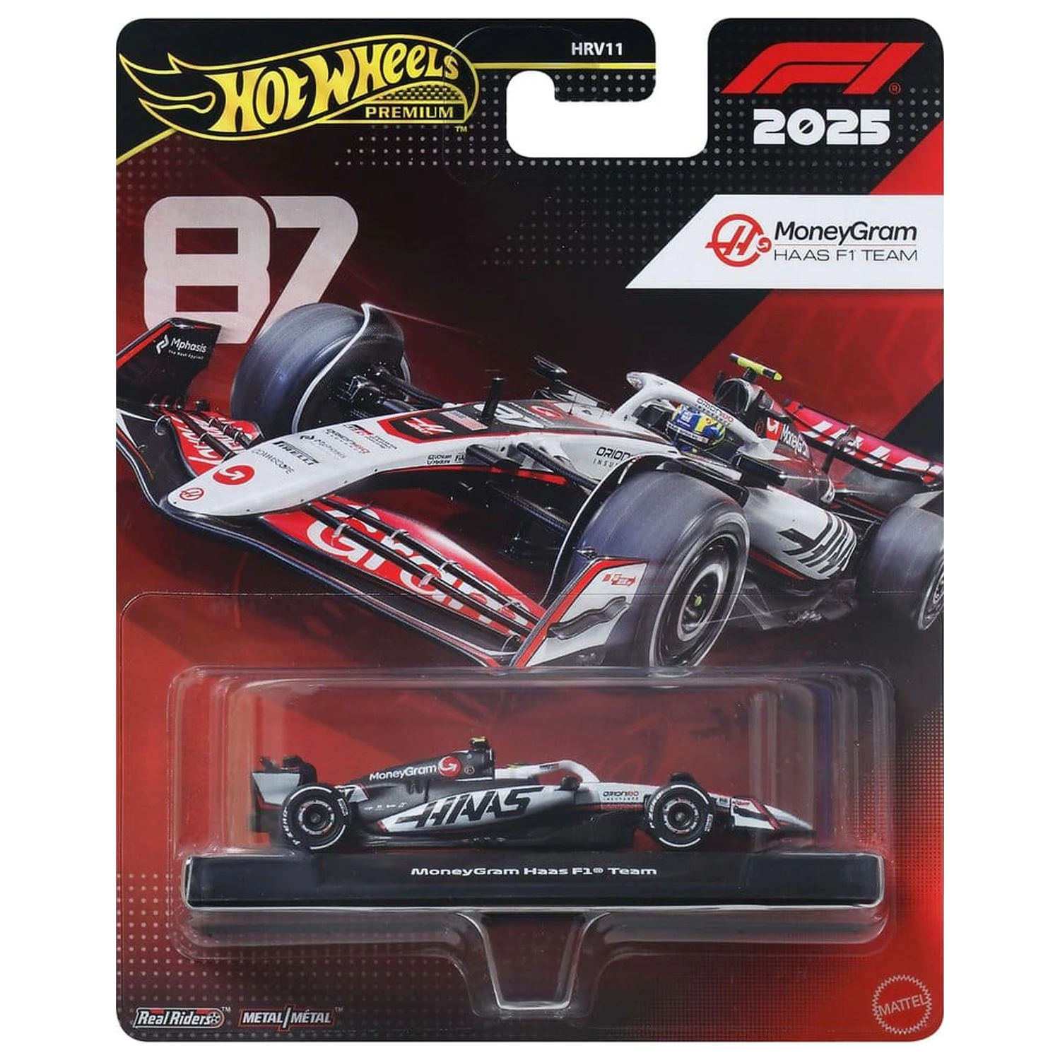 Formula 1 Hot Wheels Premium Die-Cast Vozilo 1/64 MoneyGram Haas F1 Team fotografija izdelka