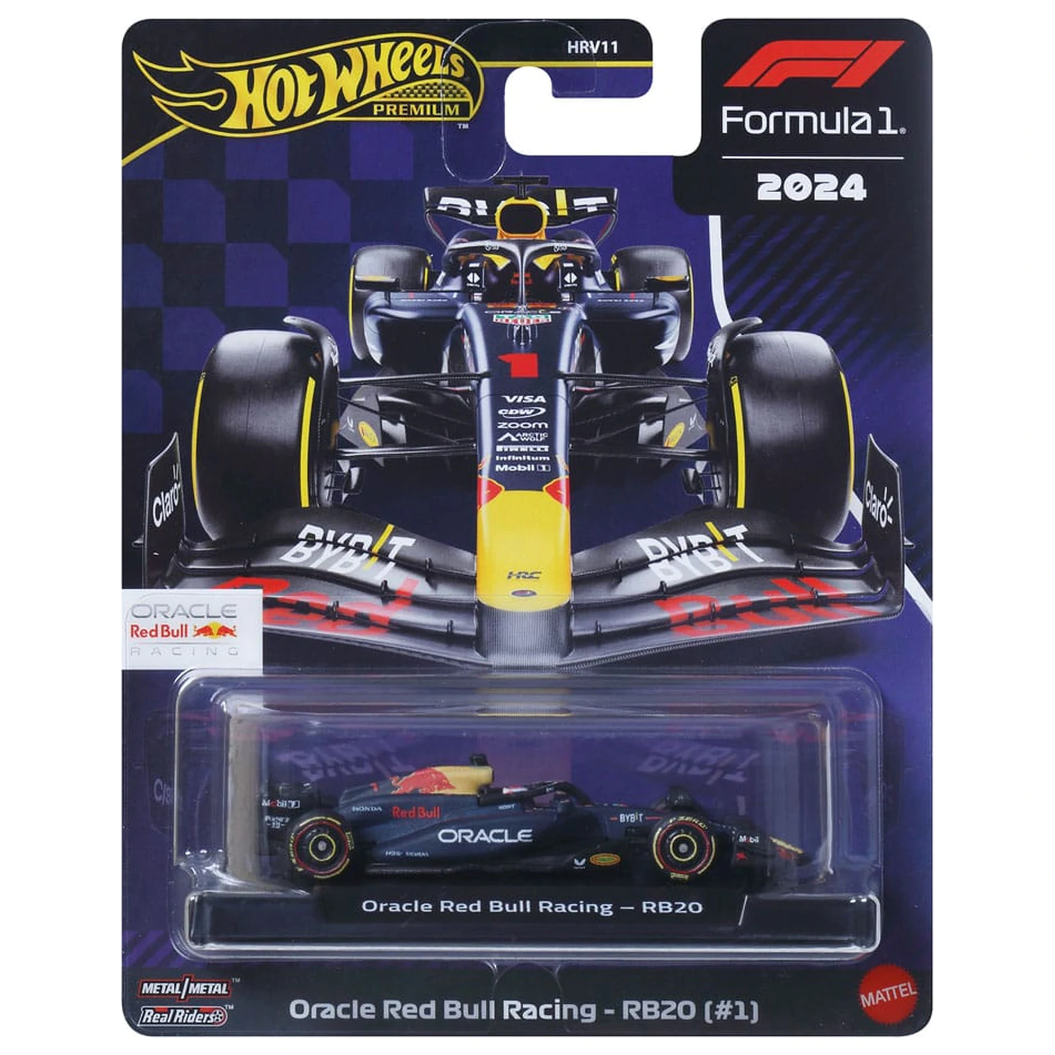 Formula 1 Hot Wheels Premium kovinski model vozila 1/64 Oracle Red Bull Racing RB20 (#1) (Max Verstappen 2024) fotografija izdelka