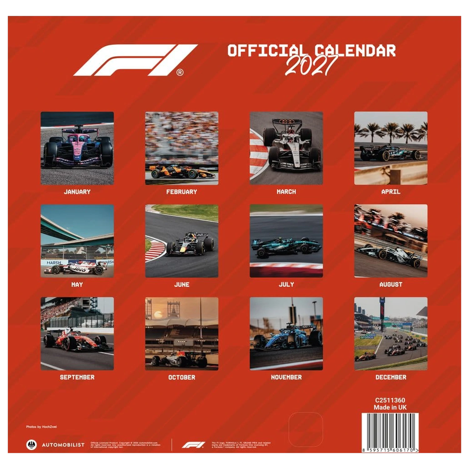 Formula 1 Koledar 2027 30 x 30 cm fotografija izdelka