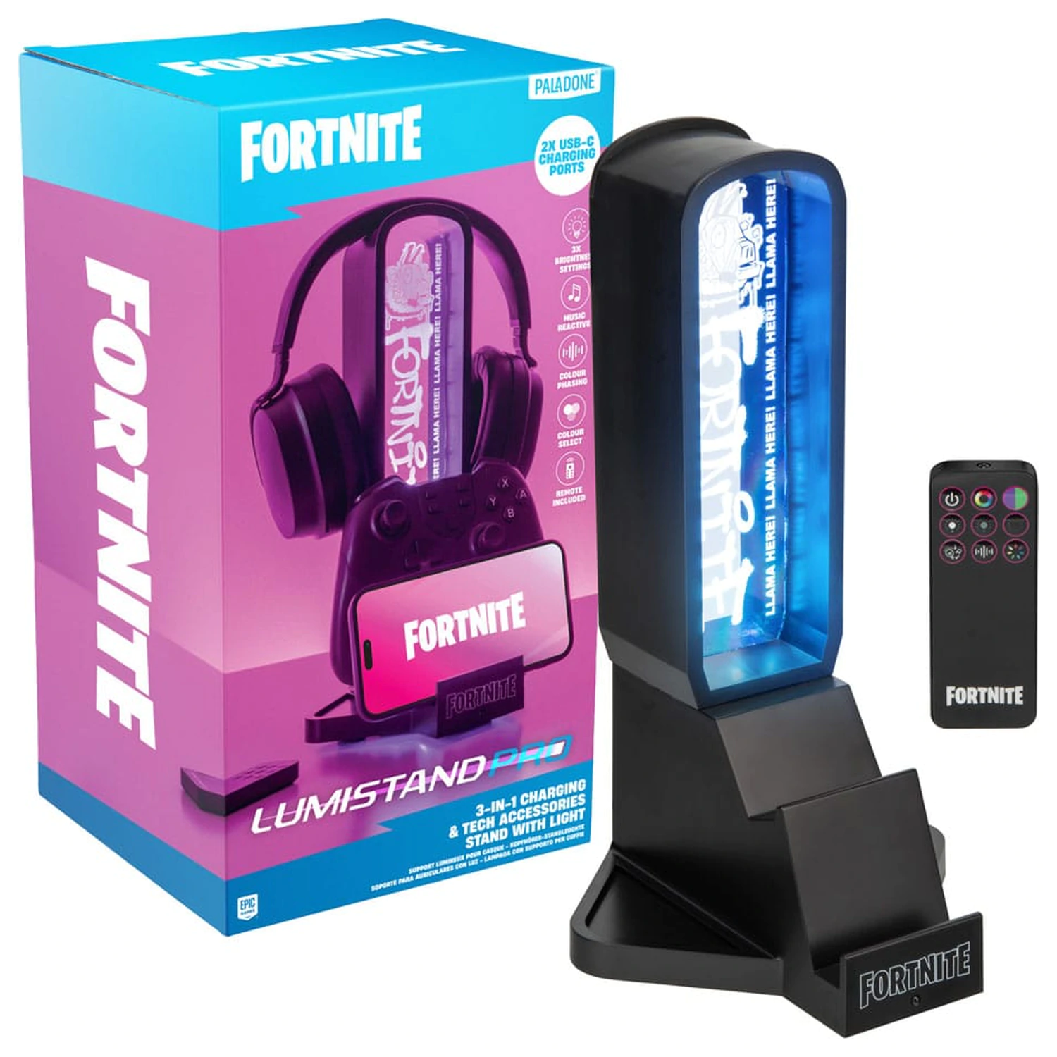Fortnite namizno stojalo za slušalke z lučko 30 cm fotografija izdelka