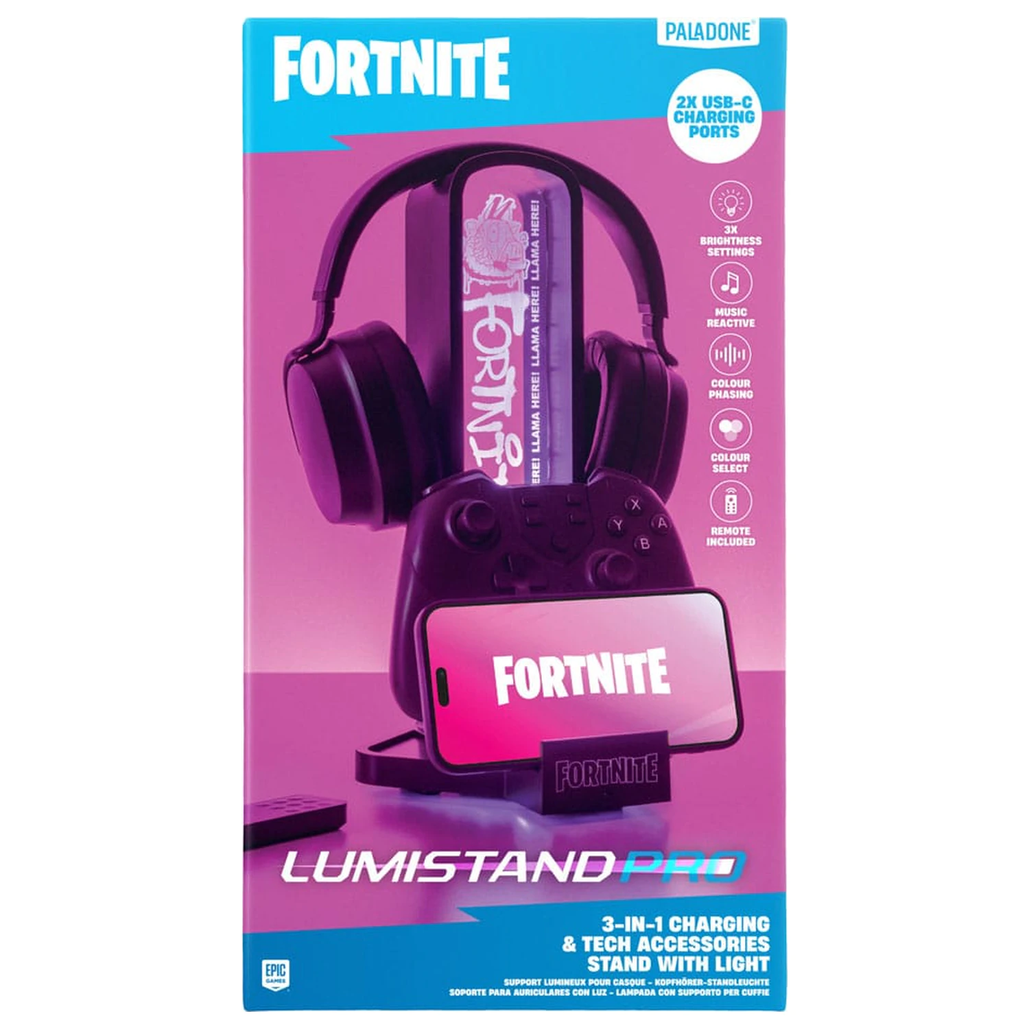Fortnite namizno stojalo za slušalke z lučko 30 cm fotografija izdelka