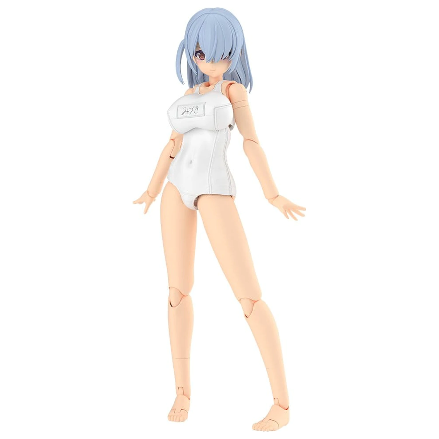 Frame Arms Girl Plastični Model Komplet Mizuki School Swimsuits White Ver. 16 cm fotografija izdelka