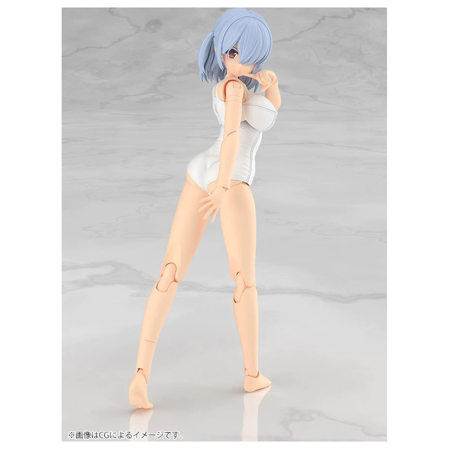 Frame Arms Girl Plastični Model Komplet Mizuki School Swimsuits White Ver. 16 cm fotografija izdelka