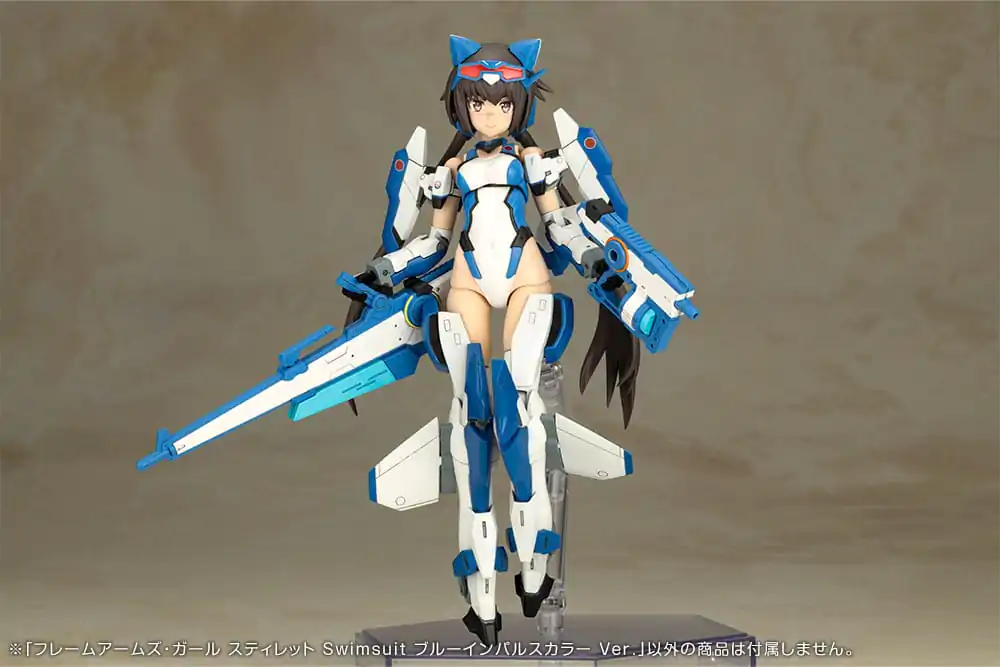 Frame Arms Girl Plastični modelni komplet Stylet Swimsuit Blue Impulse Color Ver. 16 cm fotografija izdelka