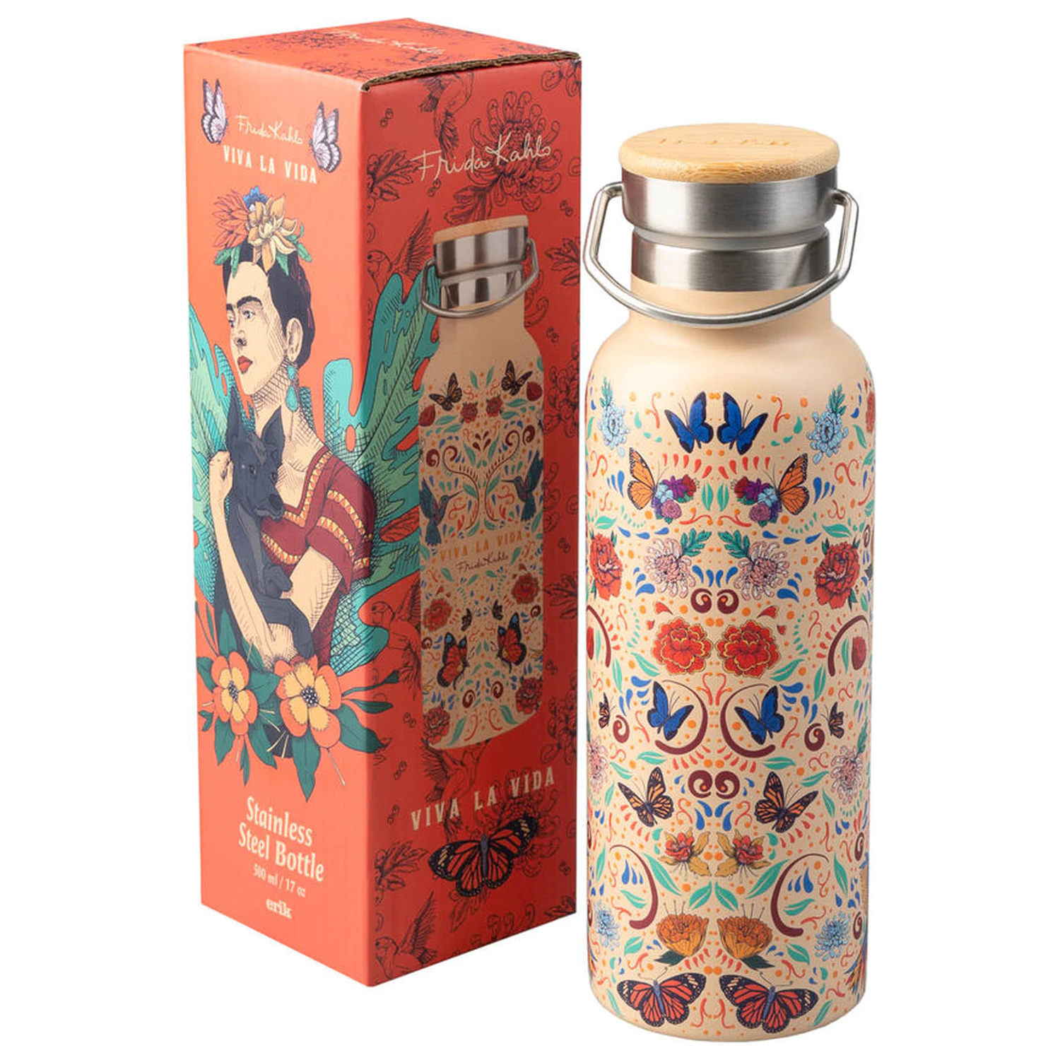 Frida Kahlo Long Live Life plastenka iz nerjavečega jekla 500ml fotografija izdelka