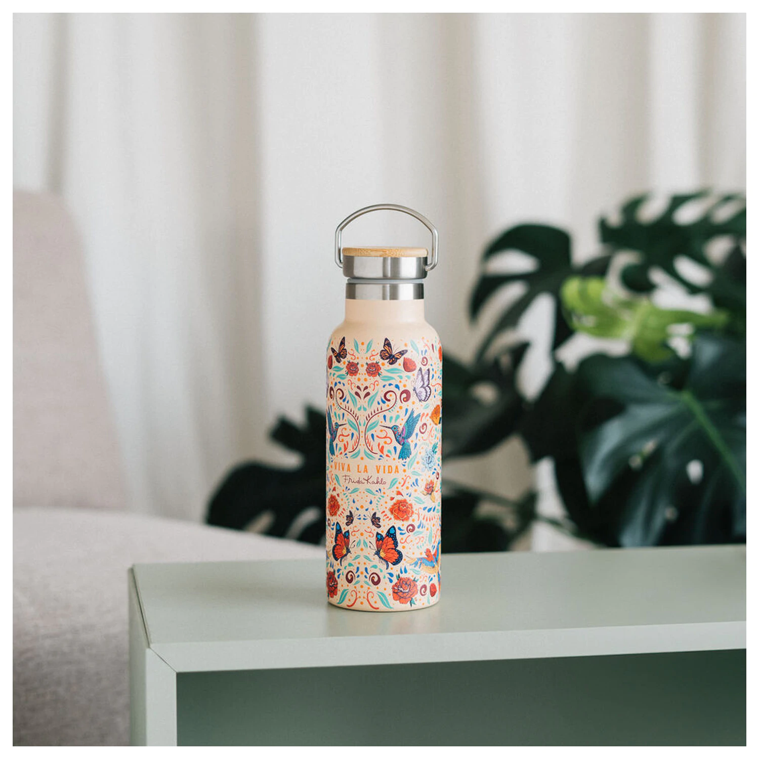 Frida Kahlo Long Live Life plastenka iz nerjavečega jekla 500ml fotografija izdelka