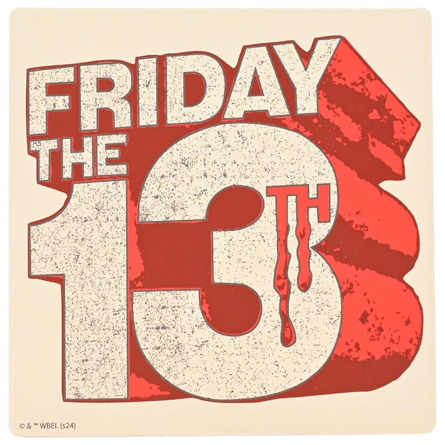 Friday 13th Logo keramični kvadratni podstavek fotografija izdelka