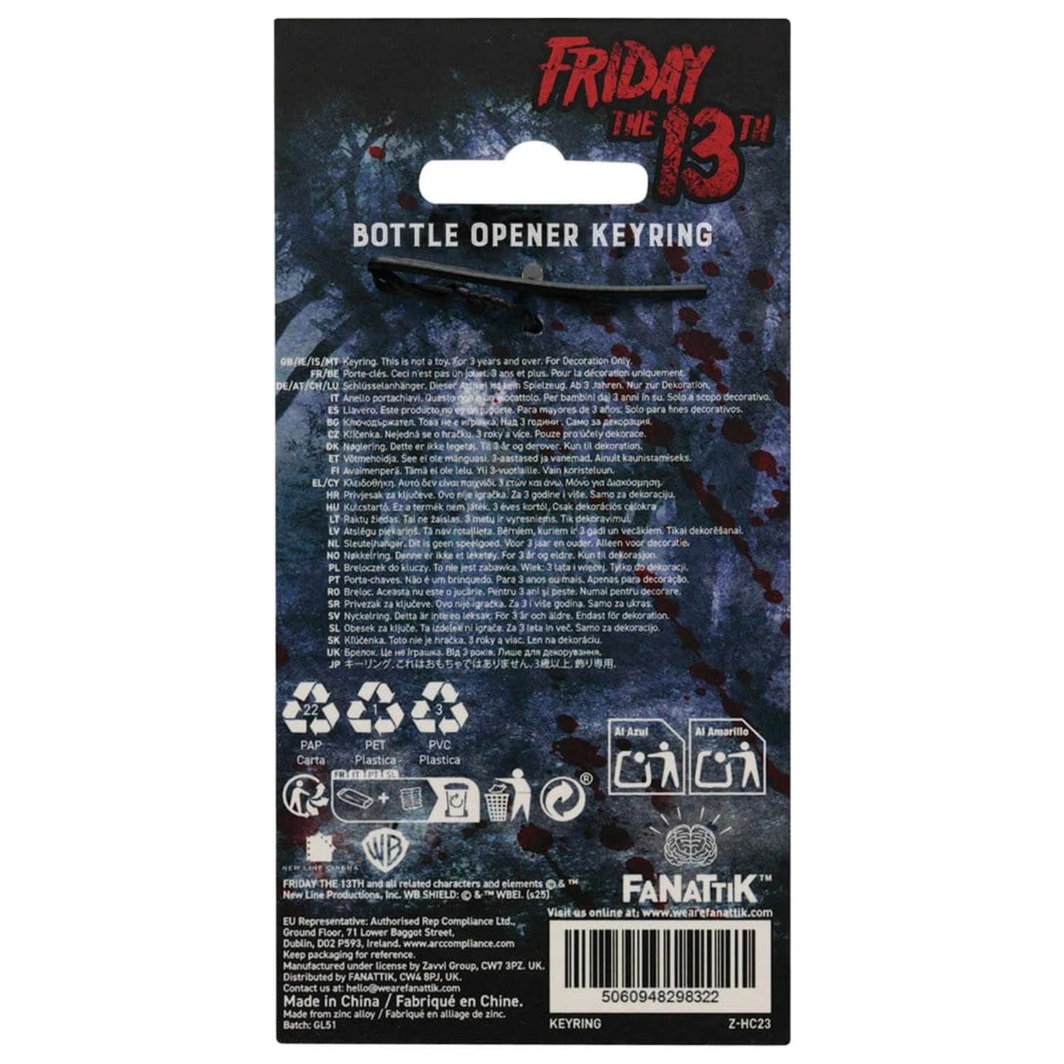 Friday the 13th Odpirač za steklenice Hokejska maska fotografija izdelka
