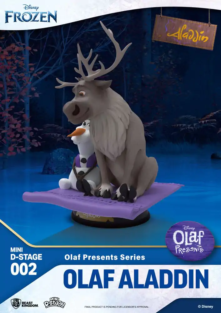 Zamrznjena Mini Diorama Stage PVC Figura Olaf Presents Olaf Aladdin 12 cm fotografija izdelka