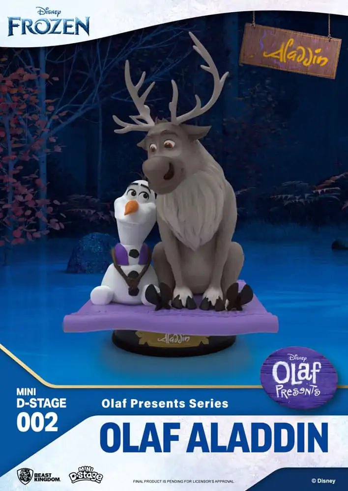 Zamrznjena Mini Diorama Stage PVC Figura Olaf Presents Olaf Aladdin 12 cm fotografija izdelka