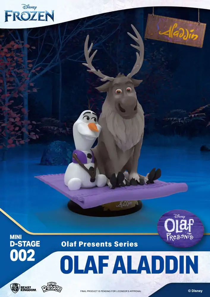Zamrznjena Mini Diorama Stage PVC Figura Olaf Presents Olaf Aladdin 12 cm fotografija izdelka