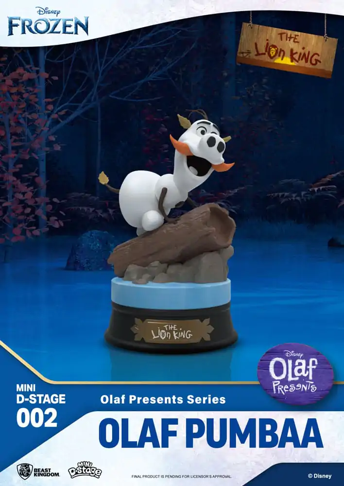 Zamrznjena Mini Diorama Stage PVC figura Olaf Presents Olaf Pumba 12 cm fotografija izdelka