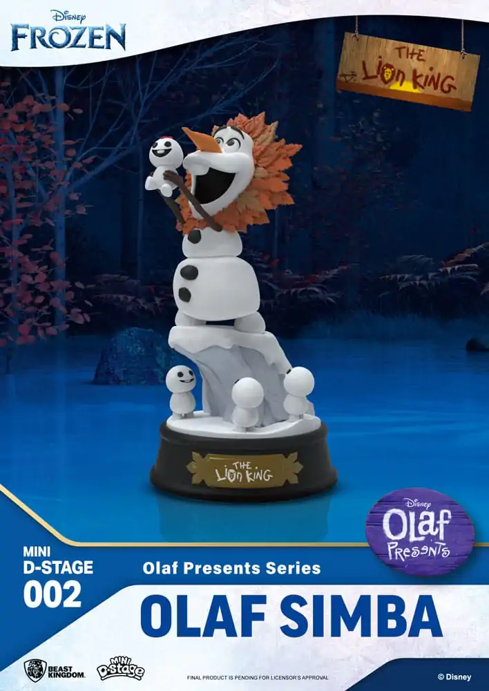 Zamrznjena Mini Diorama Stage PVC figura Olaf Presents Olaf Simba 12 cm fotografija izdelka