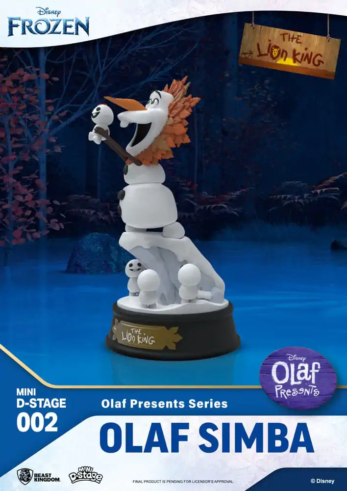 Zamrznjena Mini Diorama Stage PVC figura Olaf Presents Olaf Simba 12 cm fotografija izdelka