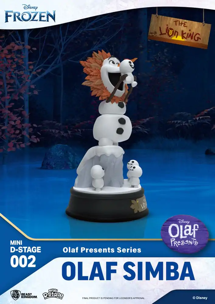 Zamrznjena Mini Diorama Stage PVC figura Olaf Presents Olaf Simba 12 cm fotografija izdelka