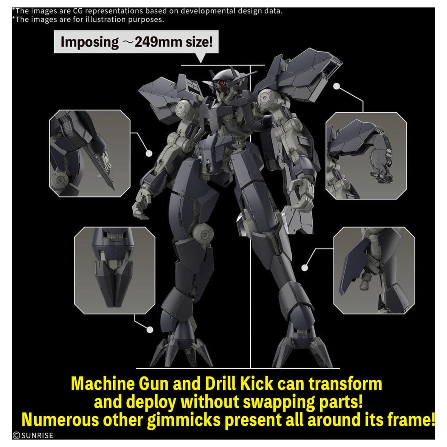 Full Mechanics 1/100 Graze Ein Mobile Suit Gundam Iron-Blooded Orphans Komplet modela fotografija izdelka