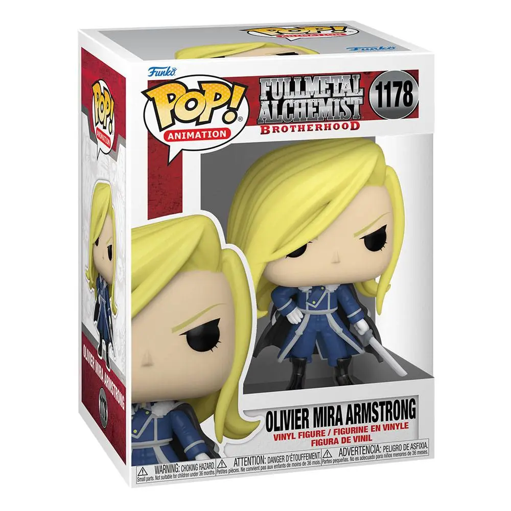 Fullmetal Alchemist Brotherhood POP! Animation Vinil Figura Olivier Armstrong z Mečem 9 cm fotografija izdelka