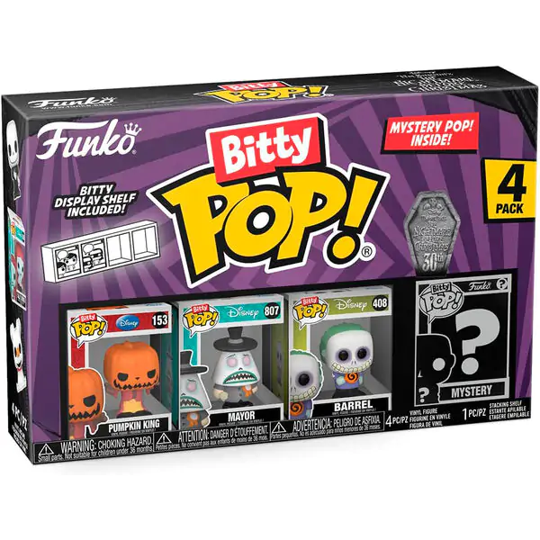 Bitty POP! Vinilna Figura 4-Pack Disney Nightmare Before Christmas Pumpkin King fotografija izdelka