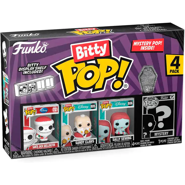 Bitty POP! Vinilna figura 4-Pack Disney Nightmare Before Christmas Santa Jack fotografija izdelka