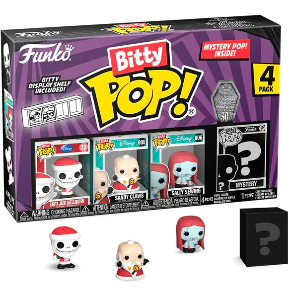 Bitty POP! Vinilna figura 4-Pack Disney Nightmare Before Christmas Santa Jack fotografija izdelka