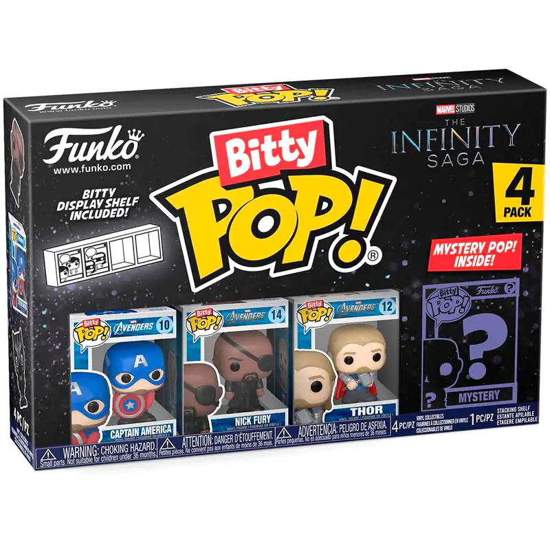 Blister s 4 figuricami Bitty POP Marvel The Infinity Saga Captain America fotografija izdelka