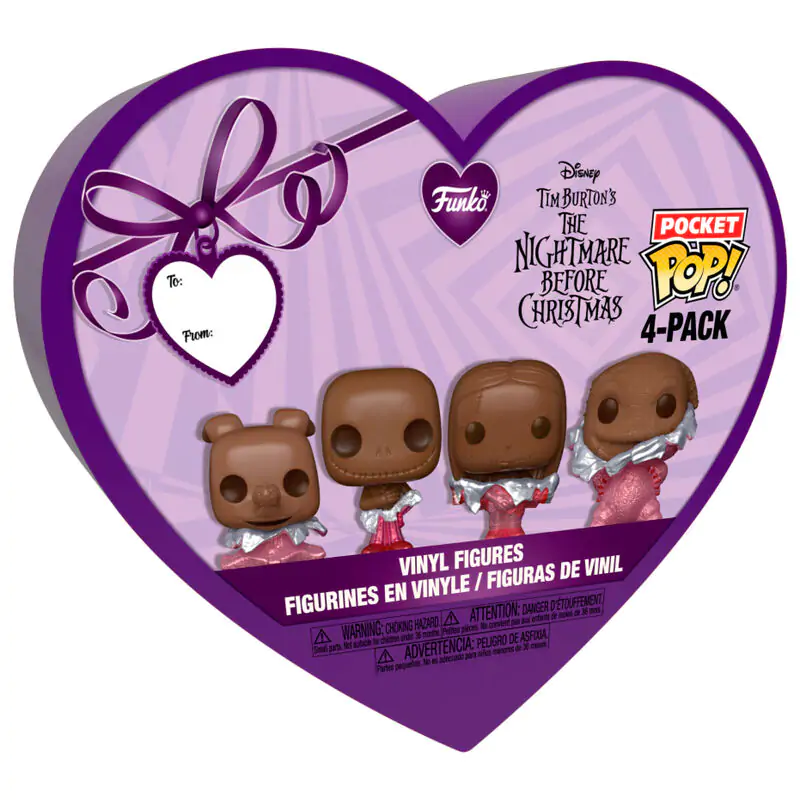 Nightmare before Christmas Valentines Pocket POP! Vinilna figura 4-Pack Choc 4 cm fotografija izdelka