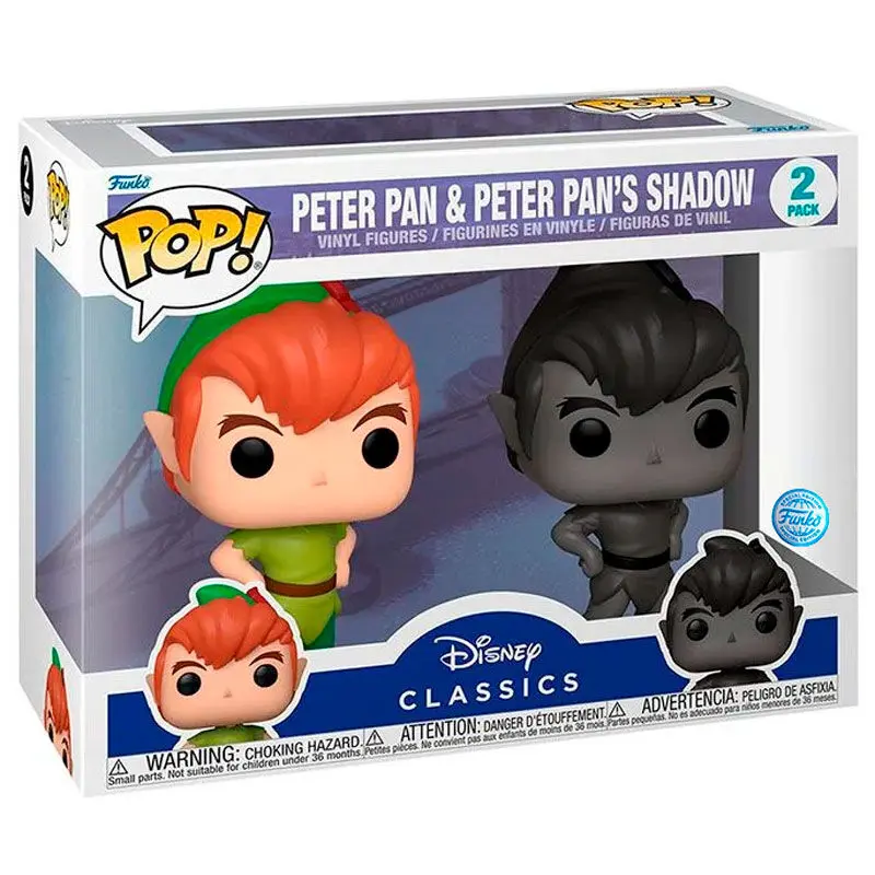 Disney Peter Pan POP! Vinyl Figurice 2-Pack Peter Pan w/Shadow 9 cm fotografija izdelka