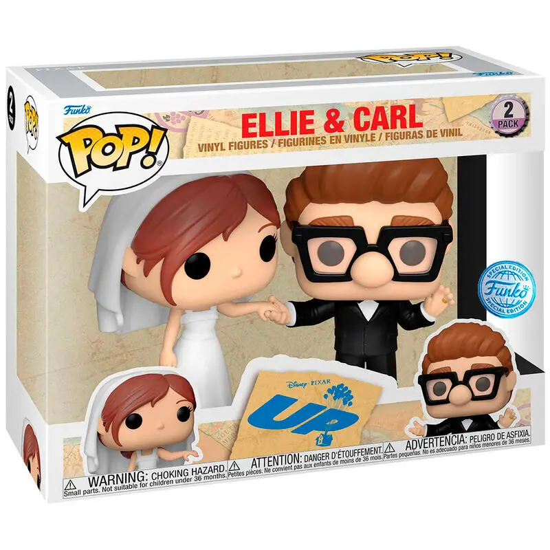 Up POP! Vinyl Figuren 2-Pack Ellie & Carl Wedding 9 cm fotografija izdelka