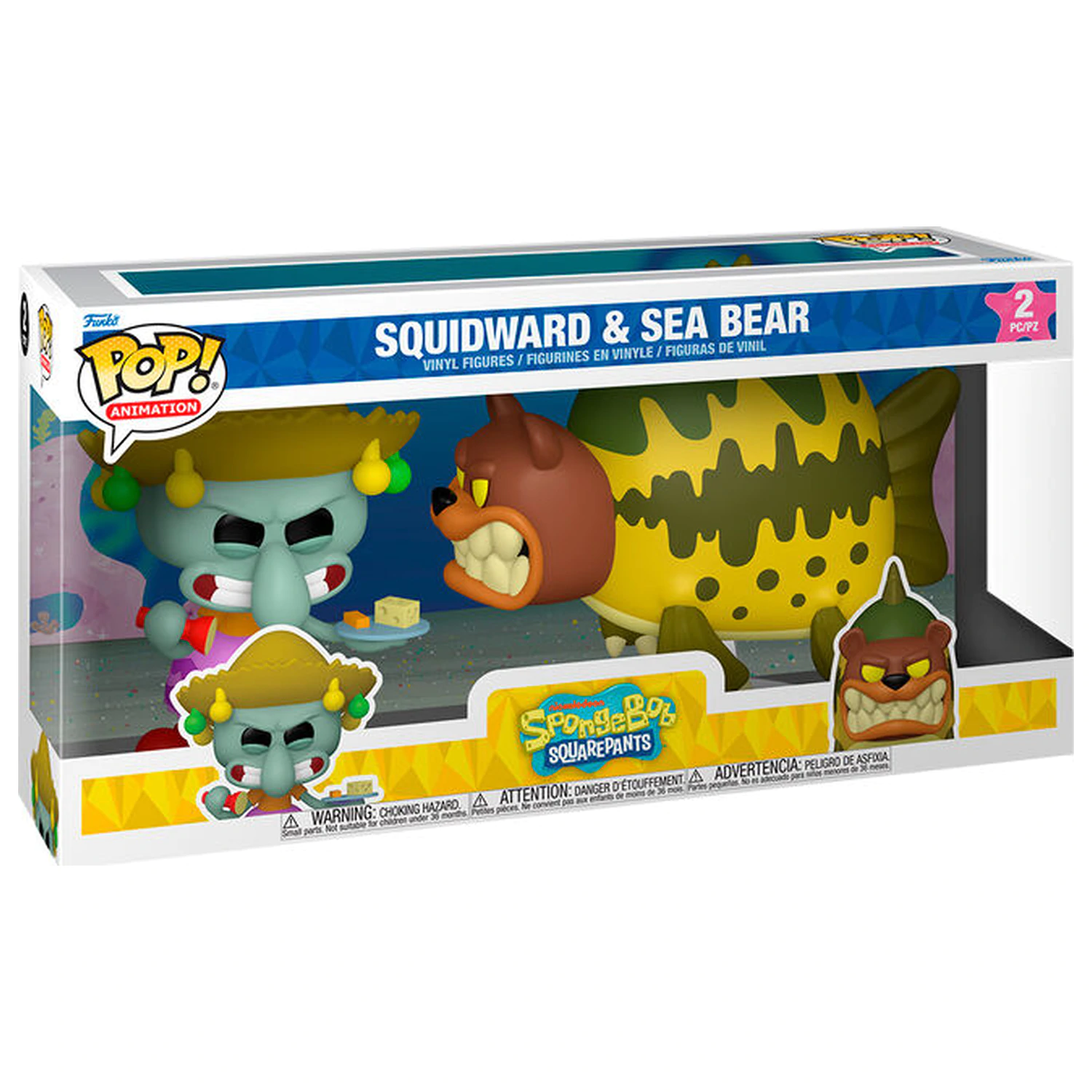Funko POP Paket 2 figur Spongebob SquarePants Squidward & Sea Bear fotografija izdelka