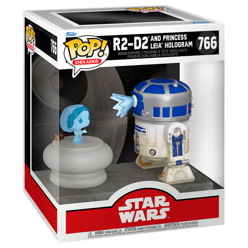 Funko POP figurica Deluxe Star Wars R2-D2 in Princess Leia Hologram fotografija izdelka