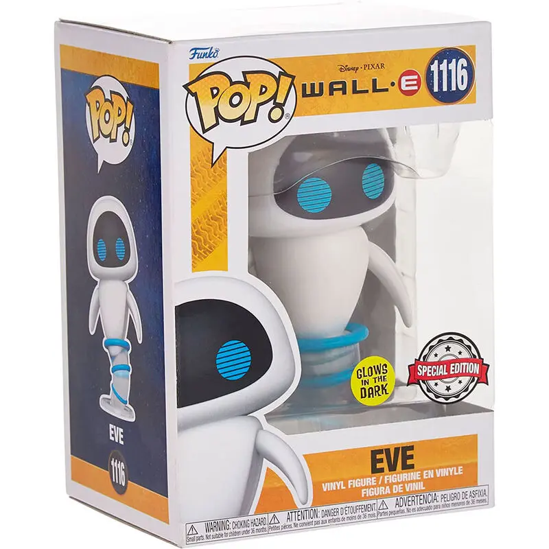 Wall-E POP! Disney Vinyl Figura Eve Flying (Glow-in-the-Dark) 9 cm fotografija izdelka