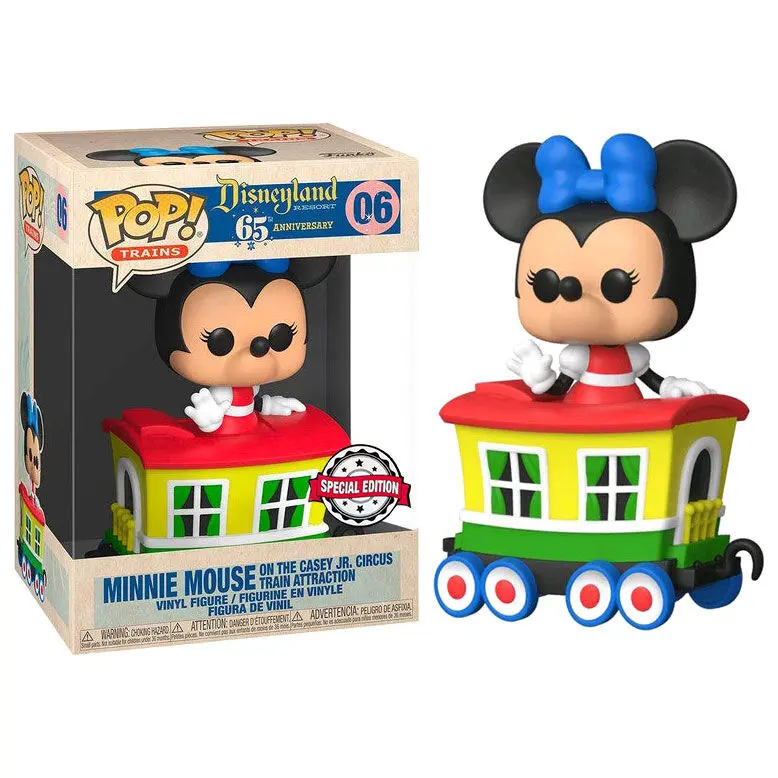 Disneyland Resort POP! Disney Train Cart Vinilna Figura Minnie Mouse na Casey Jr. Circus Train Attraction 9 cm fotografija izdelka