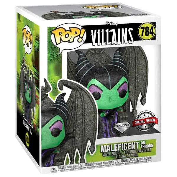 POP figurica Disneyjevi zlikovci Maleficent na prestolu Diamond Exclusive fotografija izdelka