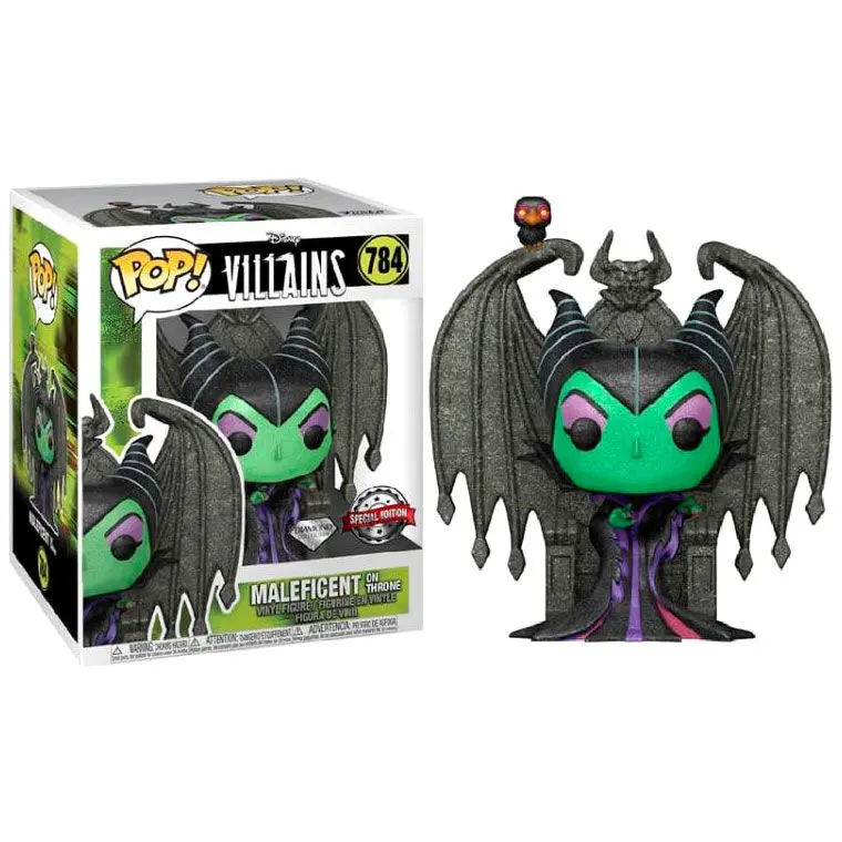 POP figurica Disneyjevi zlikovci Maleficent na prestolu Diamond Exclusive fotografija izdelka