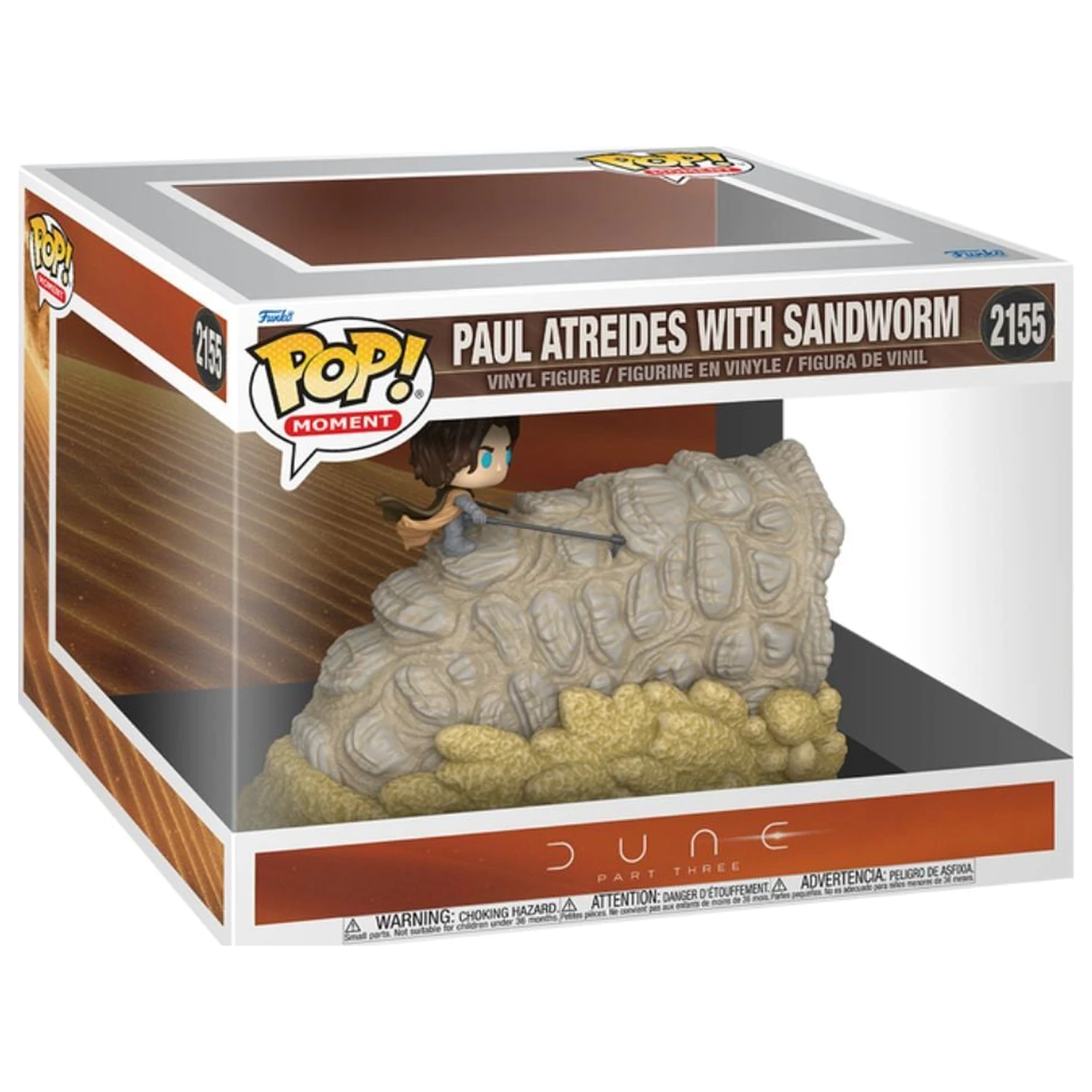 Funko POP figura Dune Part Three Moment Paul Atreides with Sandworm fotografija izdelka